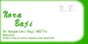 nora baji business card